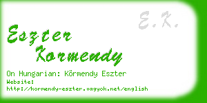 eszter kormendy business card